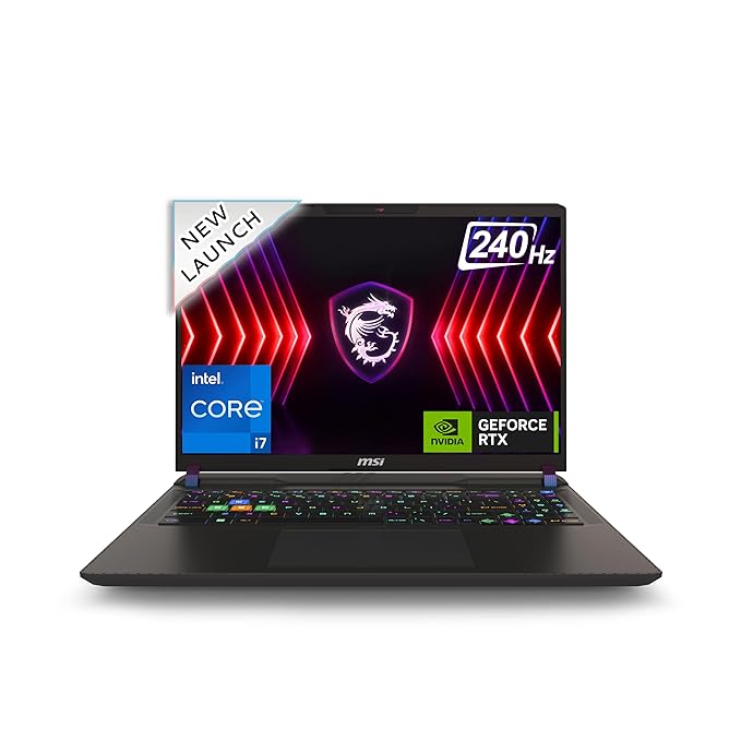 MSI Vector 16 HX Gaming Laptop Intel 14th i7-14700HX processor, RTX 4070-8GB, 32GB, 1TB SSD, QHD+ 240Hz, A14VGG-279IN