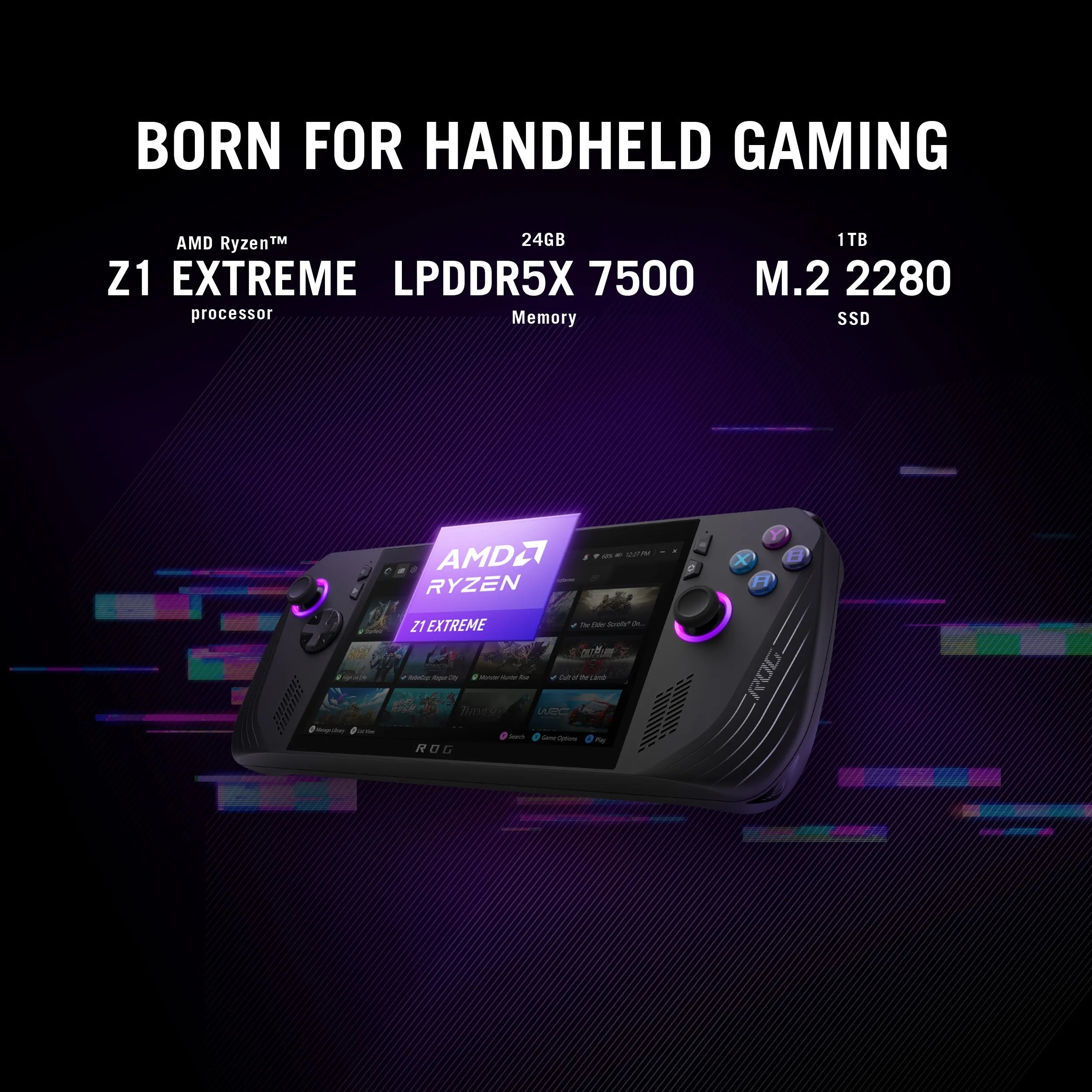 ASUS ROG Ally Handheld Gaming Console, AMD Ryzen Z1 Extreme Processor, AMD Radeon Graphics , 24GB, 1TB PCIe 4.0 NVMe M.2 SSD, 17.78cm (7), RC72LA-NH021W - | Buy Online at Shwetha Computers