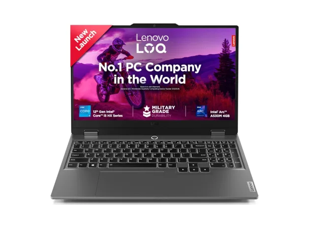 Lenovo LOQ Gaming Laptop 12th Gen Intel Core i5-12450HX, Intel Arc A530M 4GB, 8GB, 512GB SSD, 15.6