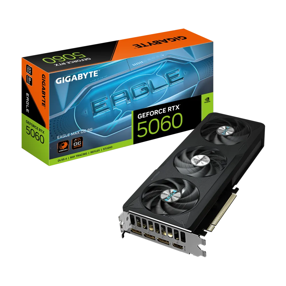 Gigabyte GeForce RTX 5060 EAGLE MAX OC 8GB GDDR7 Graphics Card