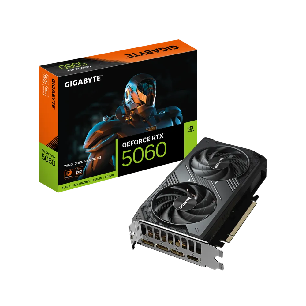 Gigabyte GeForce RTX 5060 WINDFORCE MAX OC 8GB GDDR7 Graphics Card