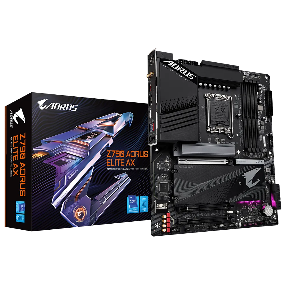 Gigabyte Z790 AORUS ELITE AX DDR5 ATX Motherboard - LGA1700, Intel Z790, DDR5 7600(O.C.), WiFi 6E, PCIe 5.0, USB 3.2 Gen 2x2, Windows 11 Support