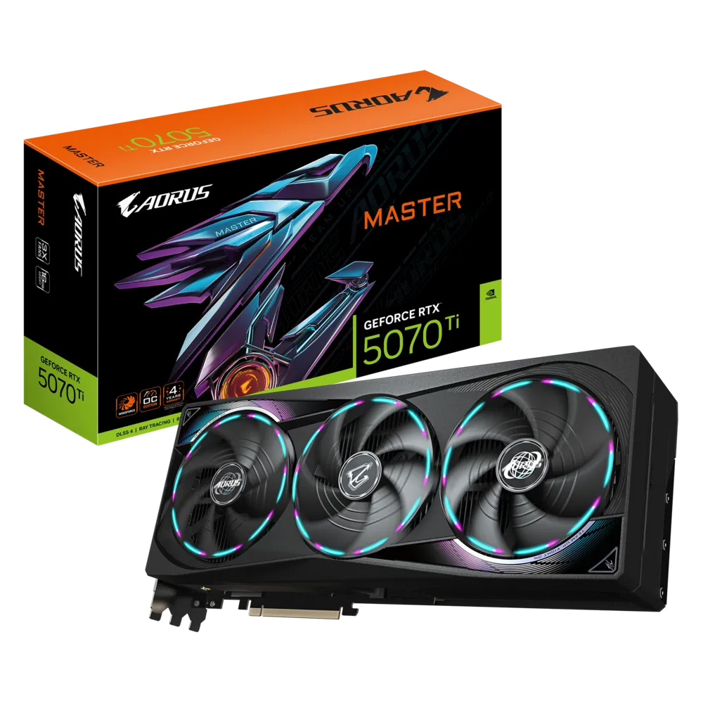 Gigabyte AORUS GeForce RTX 5070 Ti MASTER 16GB GDDR7 Graphics Card - | Buy Online at Shwetha Computers