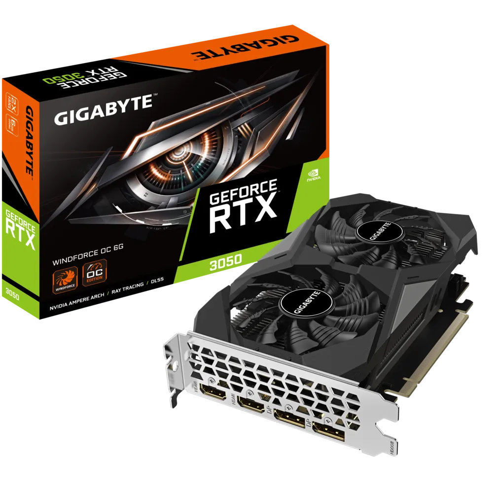 Gigabyte GeForce RTX 3050 WINDFORCE OC 6GB GDDR6 Graphics Card