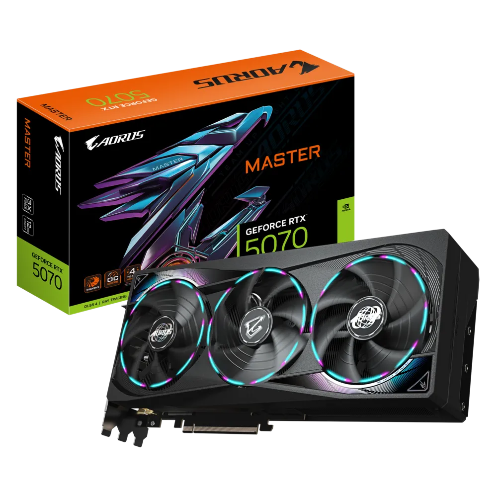 Gigabyte AORUS GeForce RTX 5070 MASTER 12GB GDDR7 Graphics Card - | Buy Online at Shwetha Computers