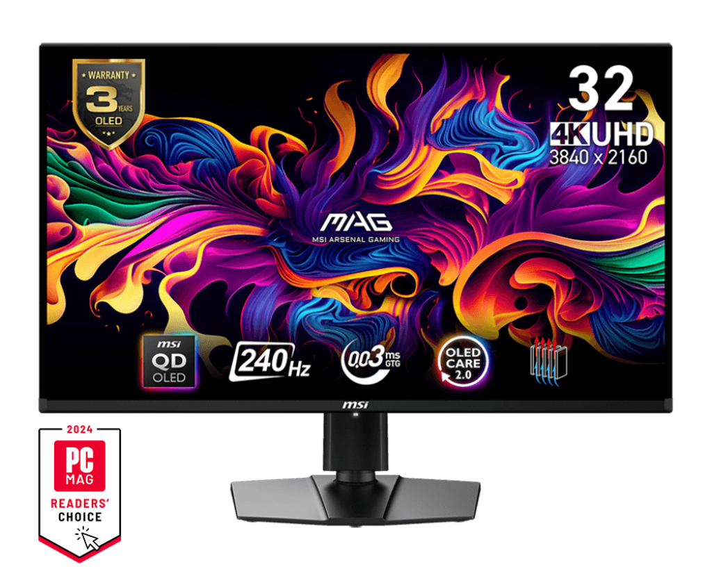 MSI MAG 321UPX QD-OLED 31.5" UHD, Gaming Monitor