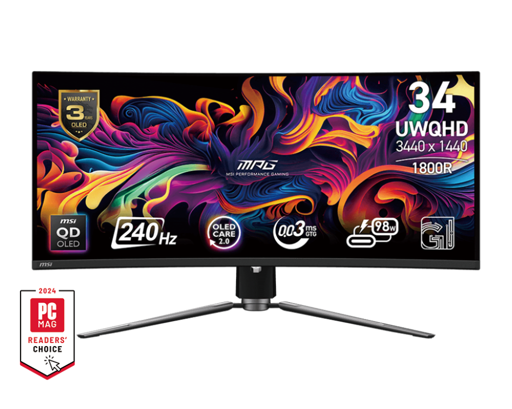 MSI MPG 341CQPX QD-OLED 34.18“ UWQHD, Gaming Monitor