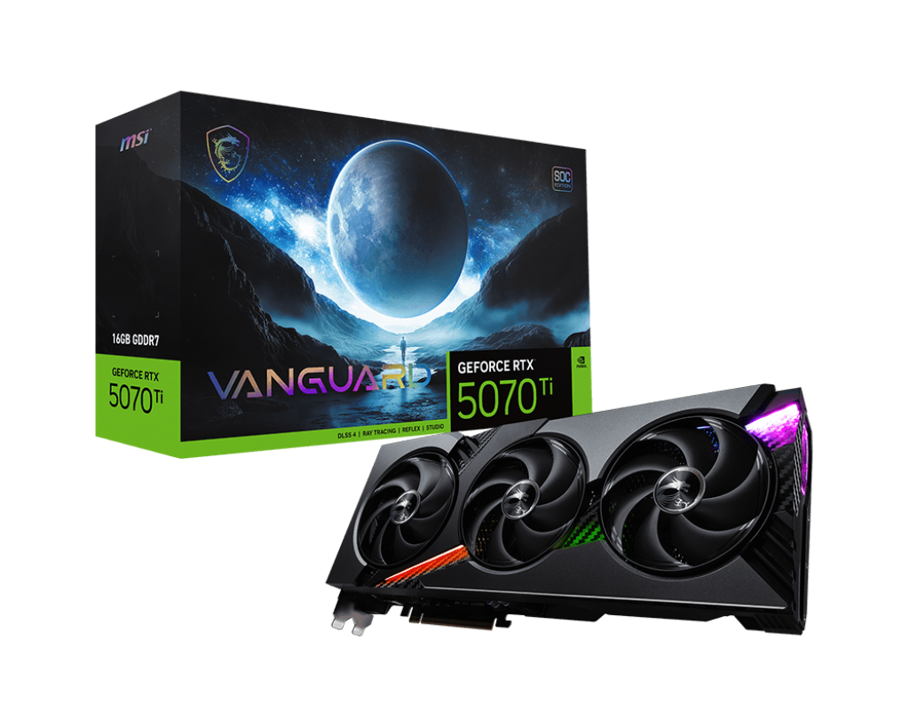 MSI GeForce RTX 5070 Ti 16G GDDR7 VANGUARD SOC Graphics Card