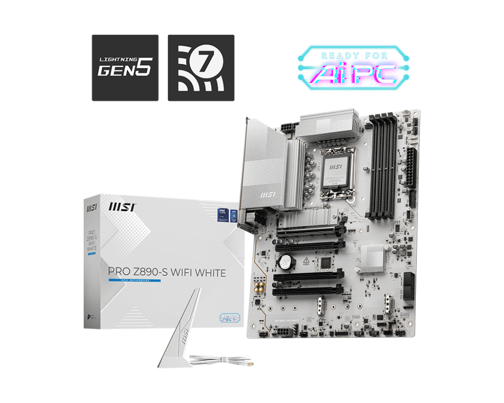 MSI PRO Z890-S WIFI White Motherboard