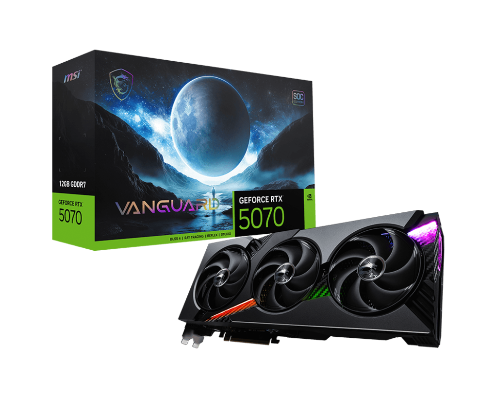 MSI GeForce RTX 5070 12G GDDR7 VANGUARD SOC Graphics Card - | Buy Online at Shwetha Computers