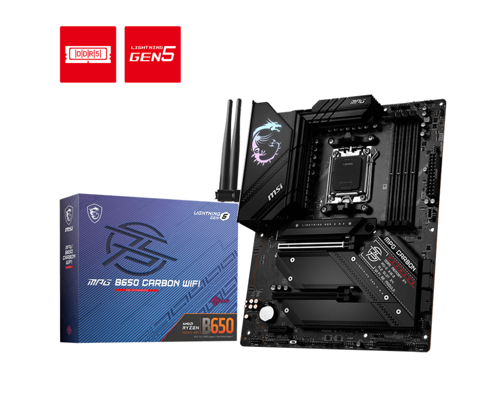 MSI MPG B650 CARBON WIFI DDR5 Ryzen 8000/7000 Series Motherboard