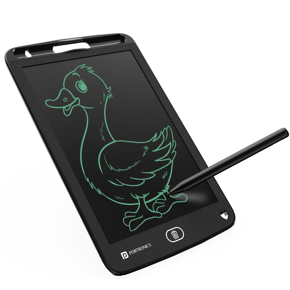PORTRONICS Ruffpad 8.5E Re-Writable LCD Writing Pad | Monocolor LCD | One-Tap Erase | 8.5 Inches Screen | Smart Lock - | Buy Online at Shwetha Computers