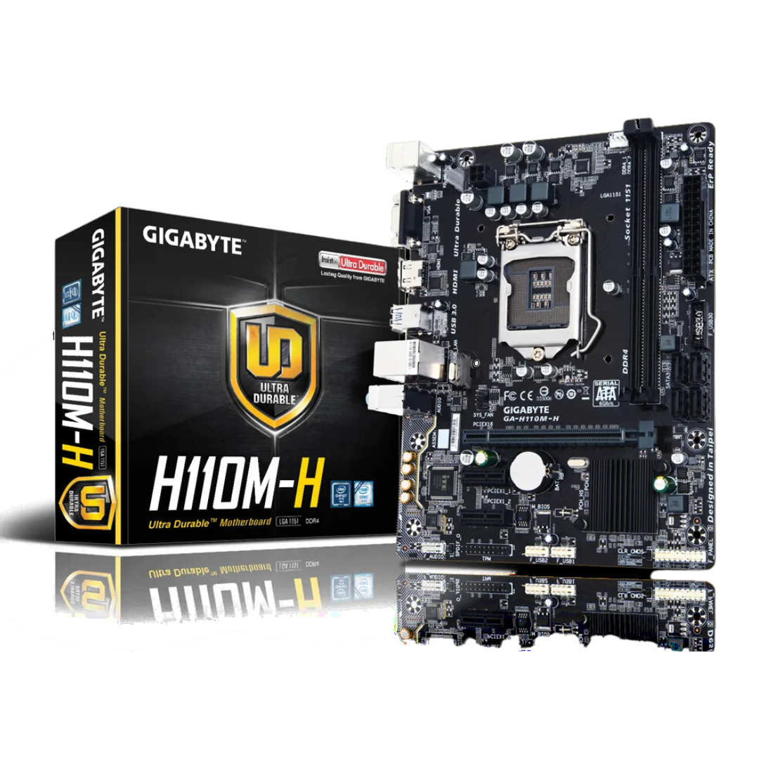 GIGABYTE GA-H110M-H Micro ATX Motherboard with Intel H110 Chipset