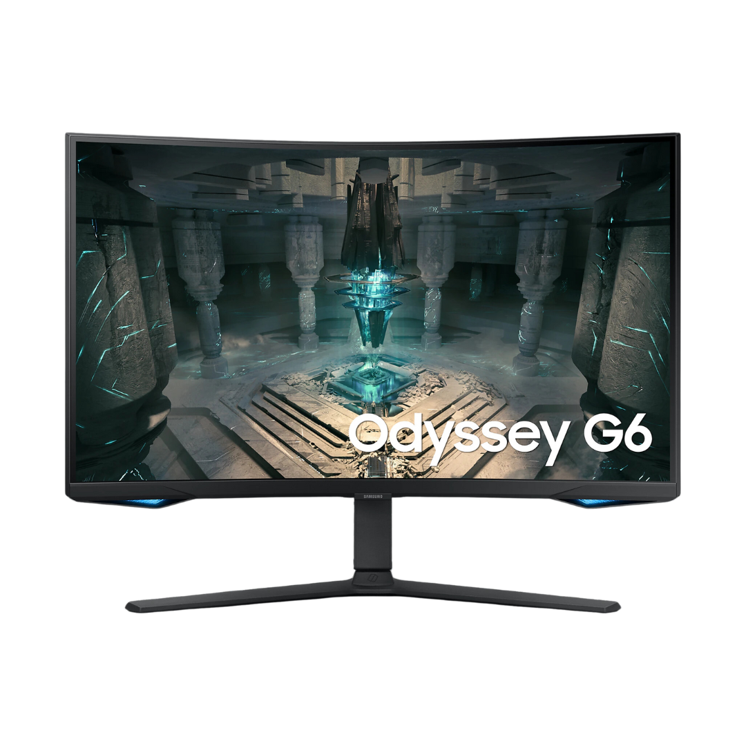 Samsung Odyssey G6 LS32BG650EWXXL 32" Curved Gaming Monitor HGDR 600, 2560 x 1440, 1ms Response Time, FreeSync Premium Pro, Windows 10, Tizen OS, VESA DisplayHDR 600, Quantum Dot Color, 2 x HDMI 2.1, Eye Saver Mode
