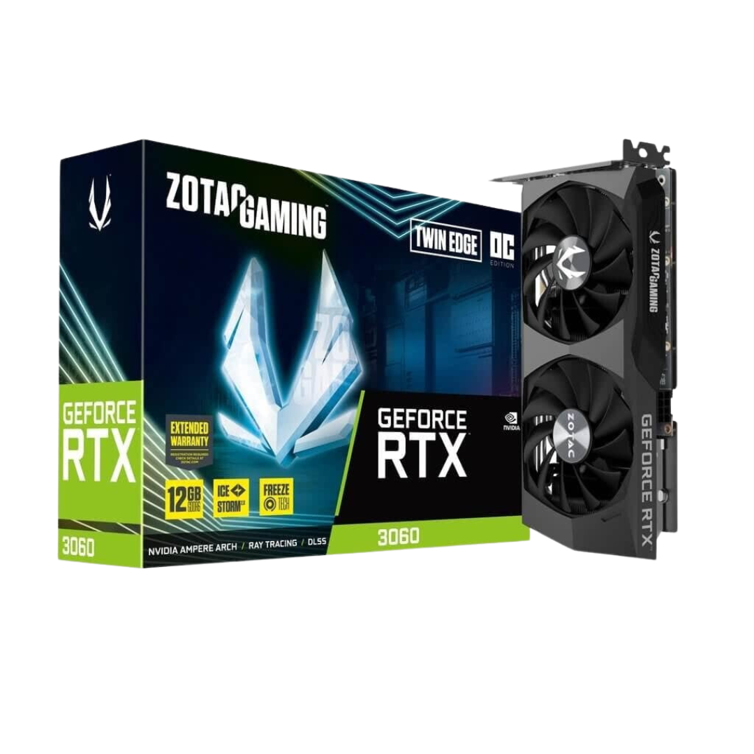 ZOTAC Gaming GeForce RTX 3060 Twin Edge OC 12GB - 192-bit GDDR6 - Three DisplayPort, HDMI