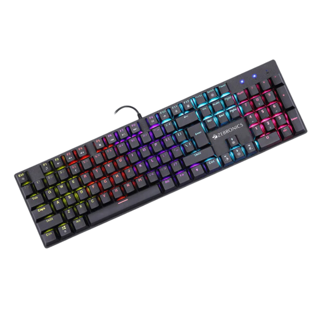 Zebronics Kb-Zeb K4001M Nitro Plus Red Switches Mechanical Keyboard 104 Keys 2 Yrs Warranty