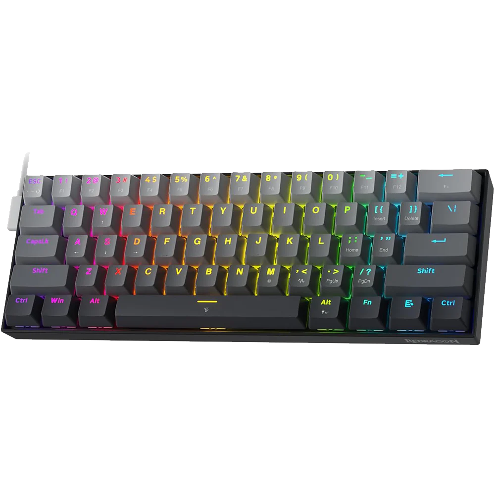 Redragon Fizz K617 60% Wired Mechanical Keyboard Mystic Grey (Magnetic Switch) - | Buy Online at Shwetha Computers