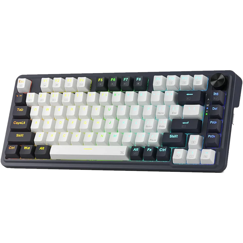 Redragon K673 UCAL Pro Bluetooth/2.4Ghz/White and Black Keyboard (Red Switch)