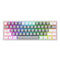 Redragon FIZZ PRO K616 - 60% Wired+2.4Ghz+BT Mechanical Keyboard Grey and White (Red Switch)