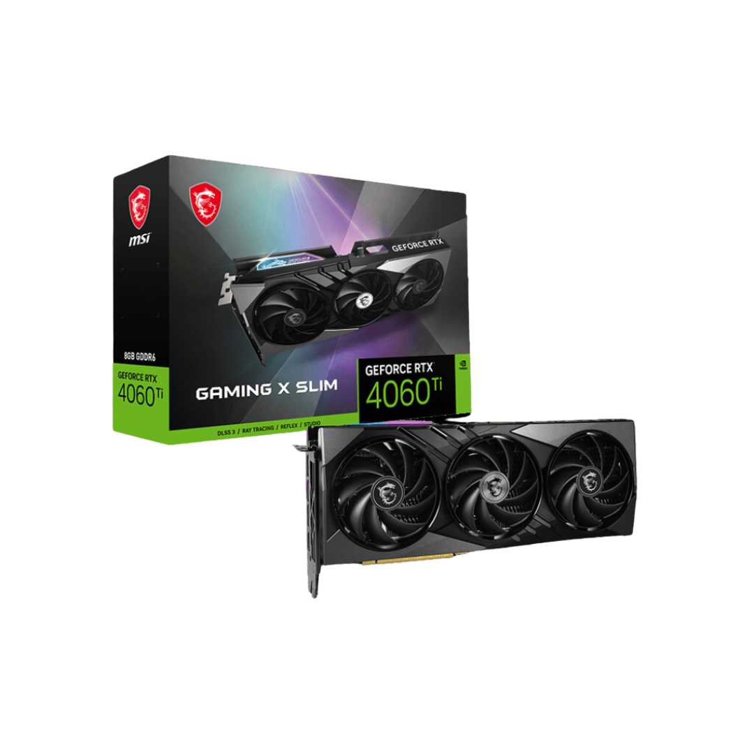 MSI GeForce RTX 4060 Ti GAMING X SLIM 8G 8GB GDDR6 4K@120Hz HDR 8K@60Hz HDR 7680 x 4320