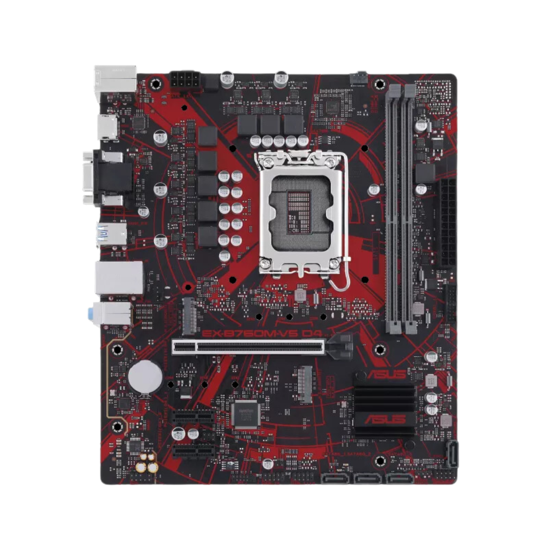 Asus EX-B760M-V5 D4 LGA1700 DDR4 5333(OC) HDMI 2.1 PCIe 4.0 mATX Motherboard