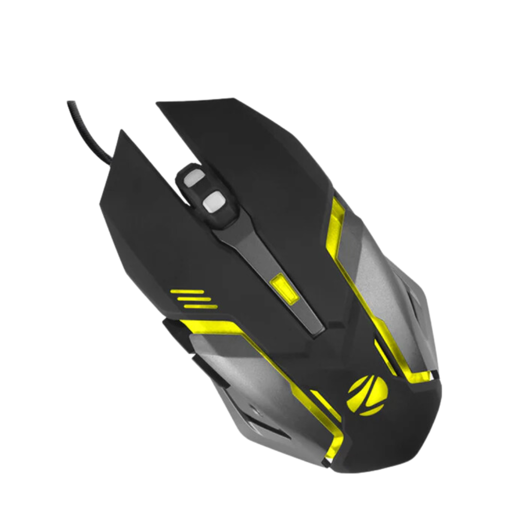 Zebronics Optical USB Gaming Mouse (Transformer-M Black) - 6 Button, 2400/3600 DPI, Braided Cable