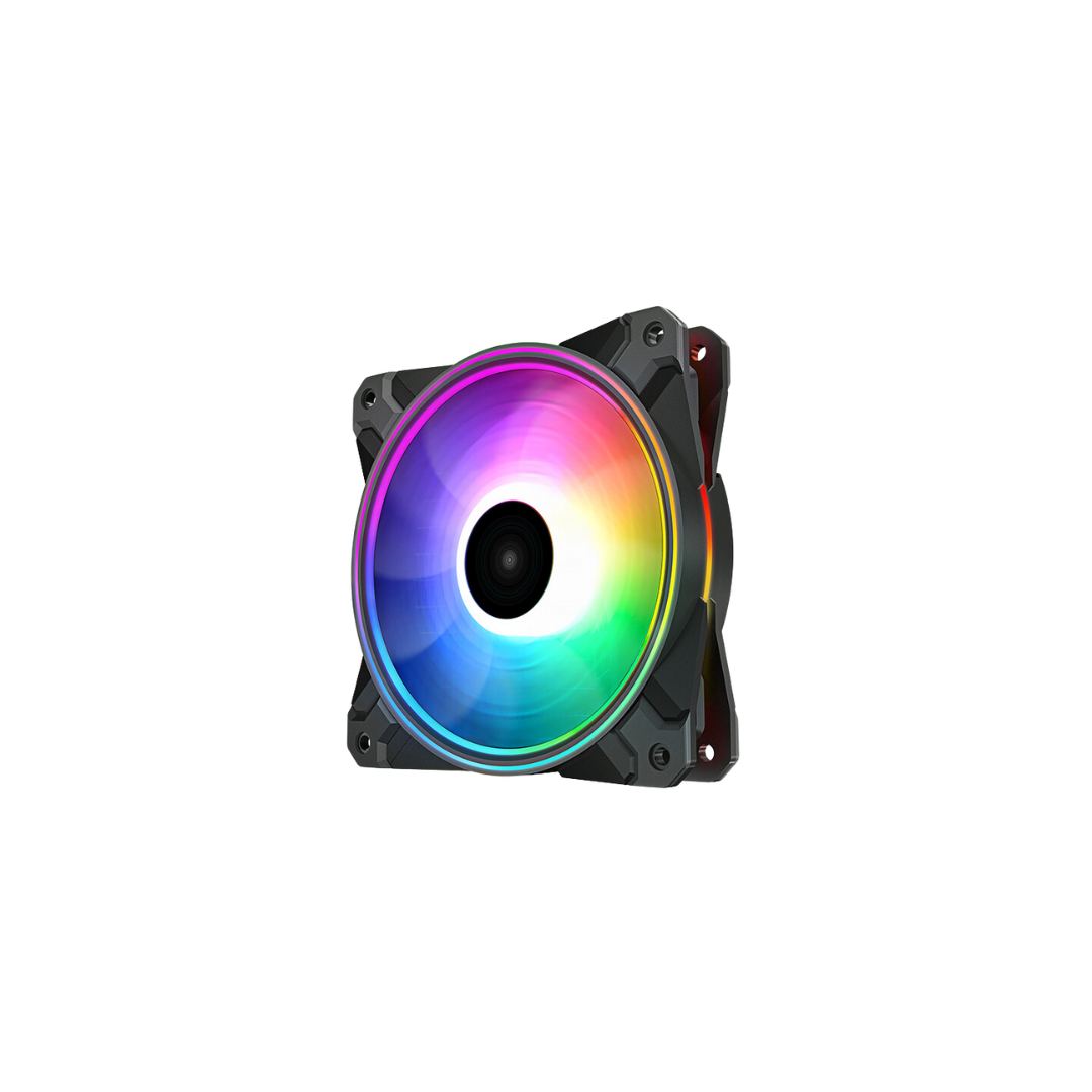 DeepCool CF120 PLUS 3XFAN RGB 120mm 4-Pin PWM 12V 0.18A 2.16W 5VDC 0.63A 3.15W Case Fan DP-F12-AR-CF120P-3P