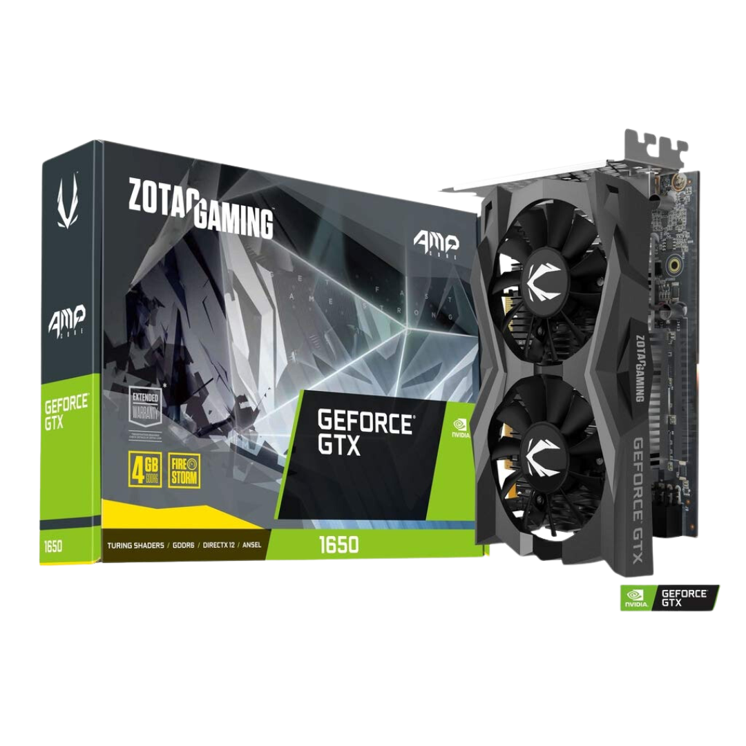 ZOTAC GAMING GeForce GTX1650 AMP CORE 4GB GDDR6 128-Bit 1650/12000 HDCP DVI-D HDMI DP LITE PACK