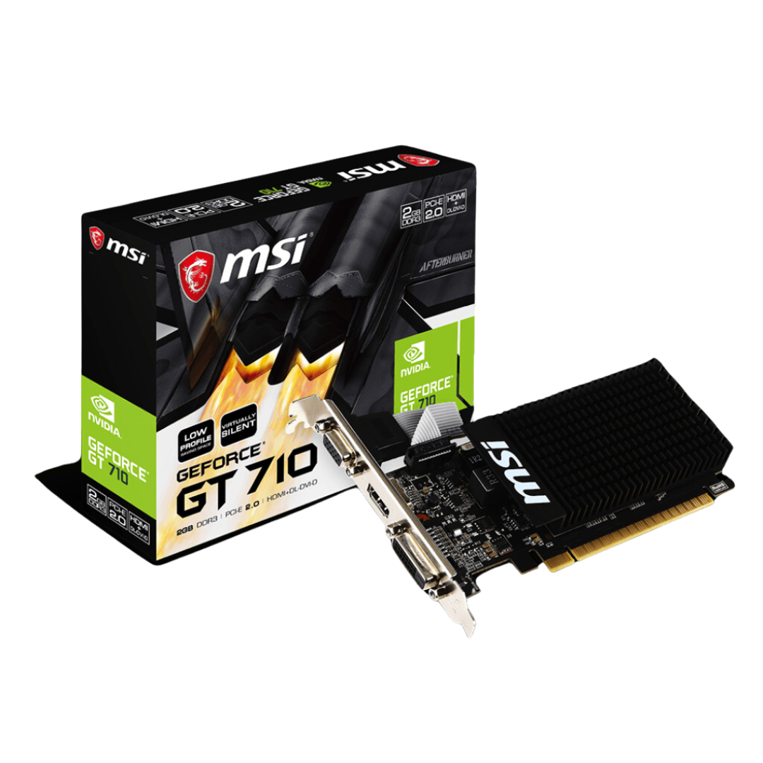 MSI GT 710 2GD3H LP NVIDIA GeForce GT 710 PCI Express 2.0 x16 Graphics Card