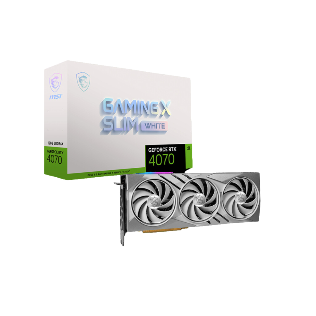 MSI GeForce RTX 4070 GAMING X SLIM WHITE 12G 12GB GDDR6X Graphics Card