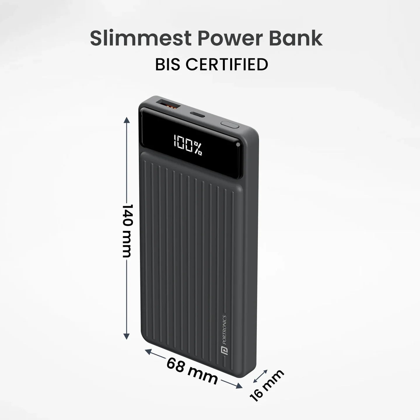 PORTRONICS Luxcell B Powerbank 10000 mAH | BIS Certified | Compact |Dual Port - | Buy Online at Shwetha Computers