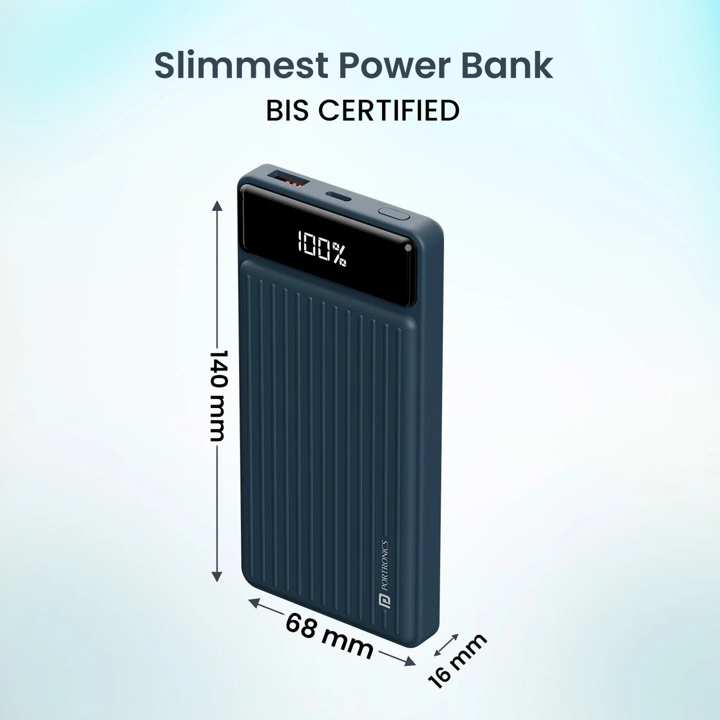 PORTRONICS Luxcell B Powerbank 10000 mAH | BIS Certified | Compact |Dual Port - | Buy Online at Shwetha Computers