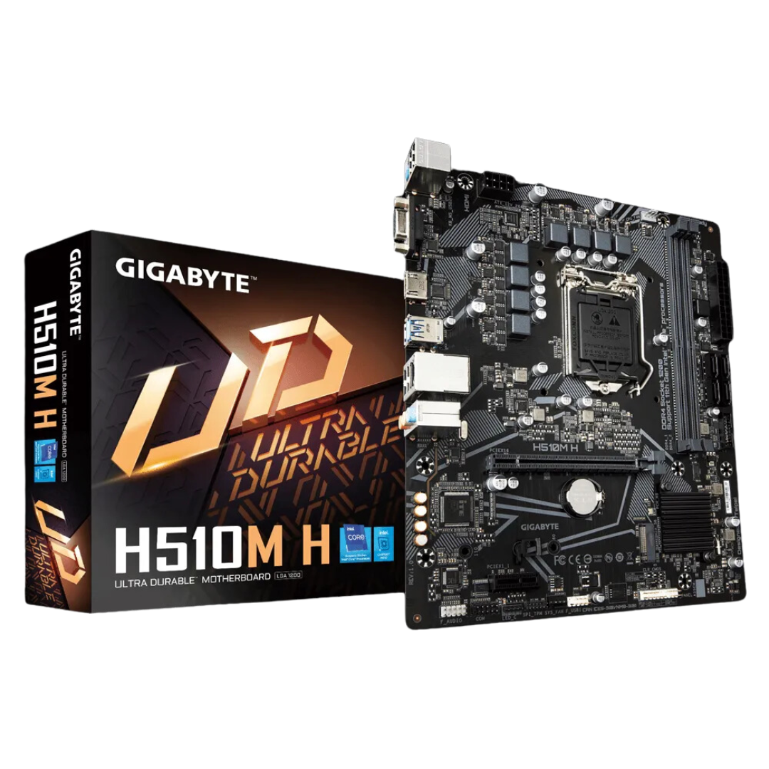 Gigabyte H510M H Micro ATX Motherboard, Intel 10th/11th Gen CPU, Q-Flash, PCIe 4.0, DDR4 RAM Support