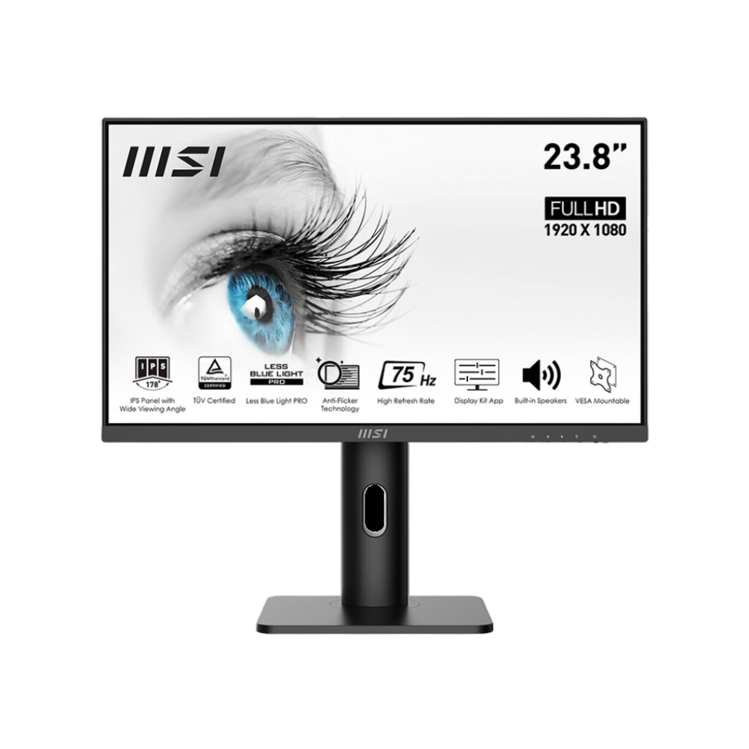 MSI PRO MP243P 23.8" FHD IPS Monitor 75Hz Refresh Rate 5ms Response Time FreeSync VESA Mountable