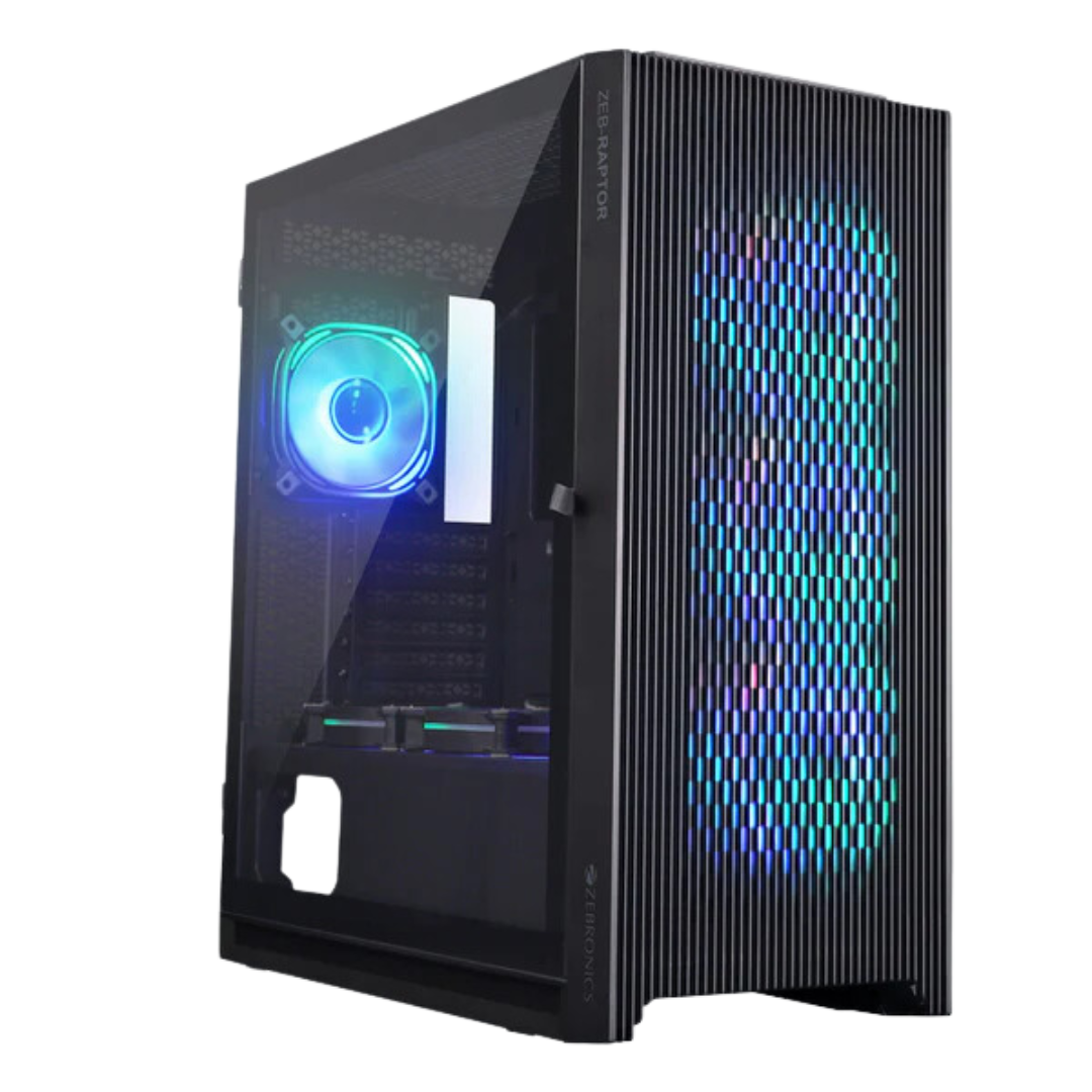 Zebronics Raptor Black Mid Tower Computer Case