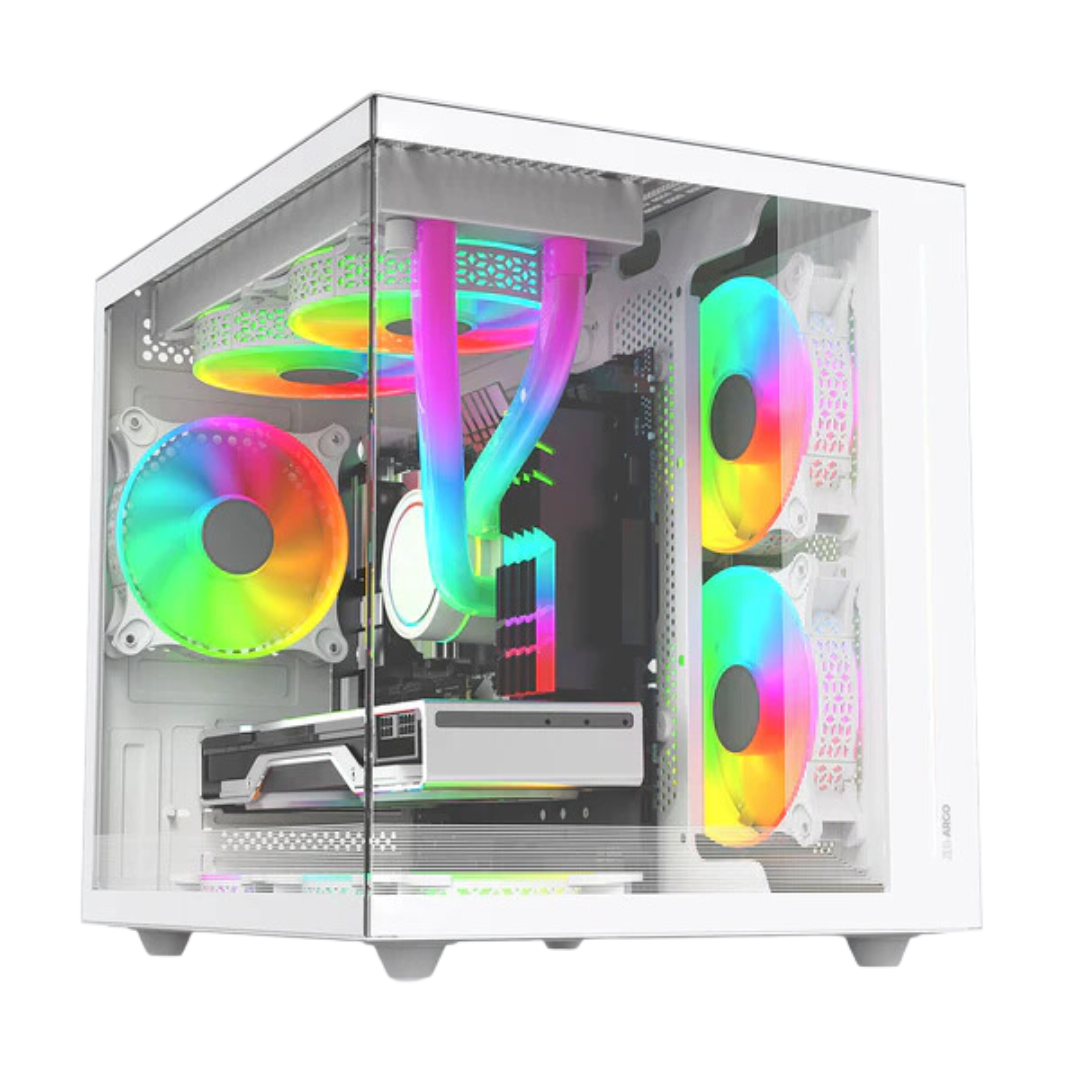 Zebronics Argo White Cube Micro ATX/ITX Computer Case