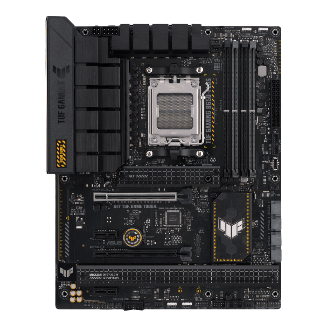 ASUS TUF Gaming B650 Plus Motherboard with AMD Socket AM5, DDR5 7600+ Support, 2.5Gb Ethernet, Aura Sync, BIOS FlashBack Button, ATX Form Factor