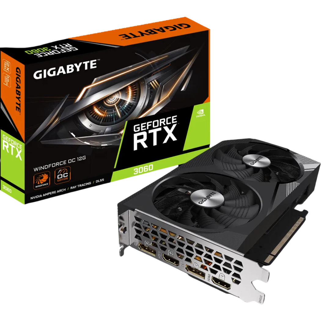 Gigabyte RTX 3060 Windforce OC 12GB Graphics Card - 1777 MHz Core Clock - 12 GB GDDR6 - PCI-E 4.0 x 16