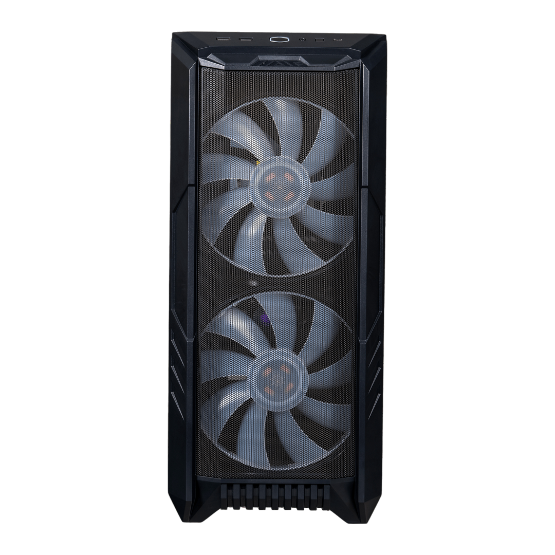 Cooler Master H500 HAF Black Mid Tower Cabinet with Tempered Glass Panel, 200mm ARGB Fans