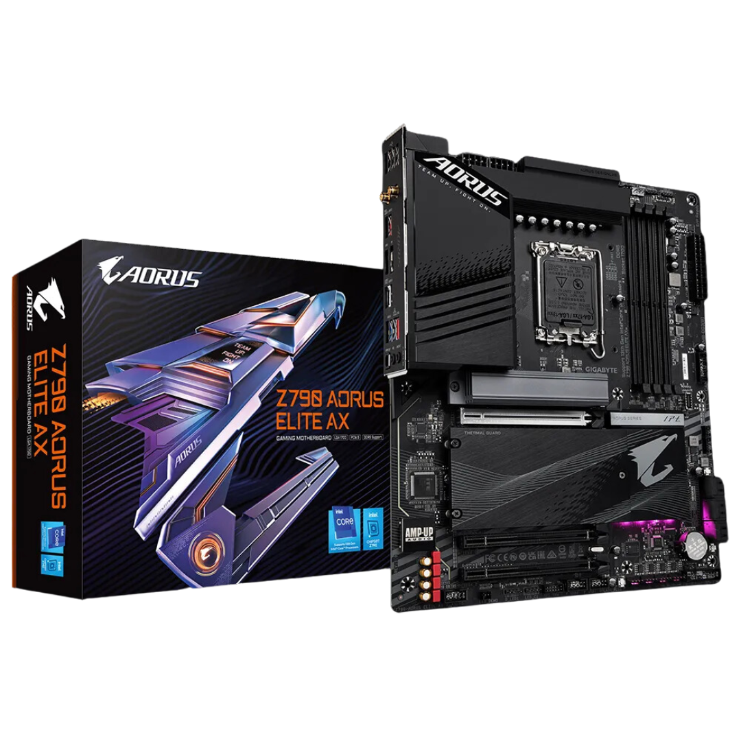 Gigabyte Z790 Aorus Elite AX (Wi-Fi 6E) DDR5 7600(O.C.) ATX Motherboard - | Buy Online at Shwetha Computers
