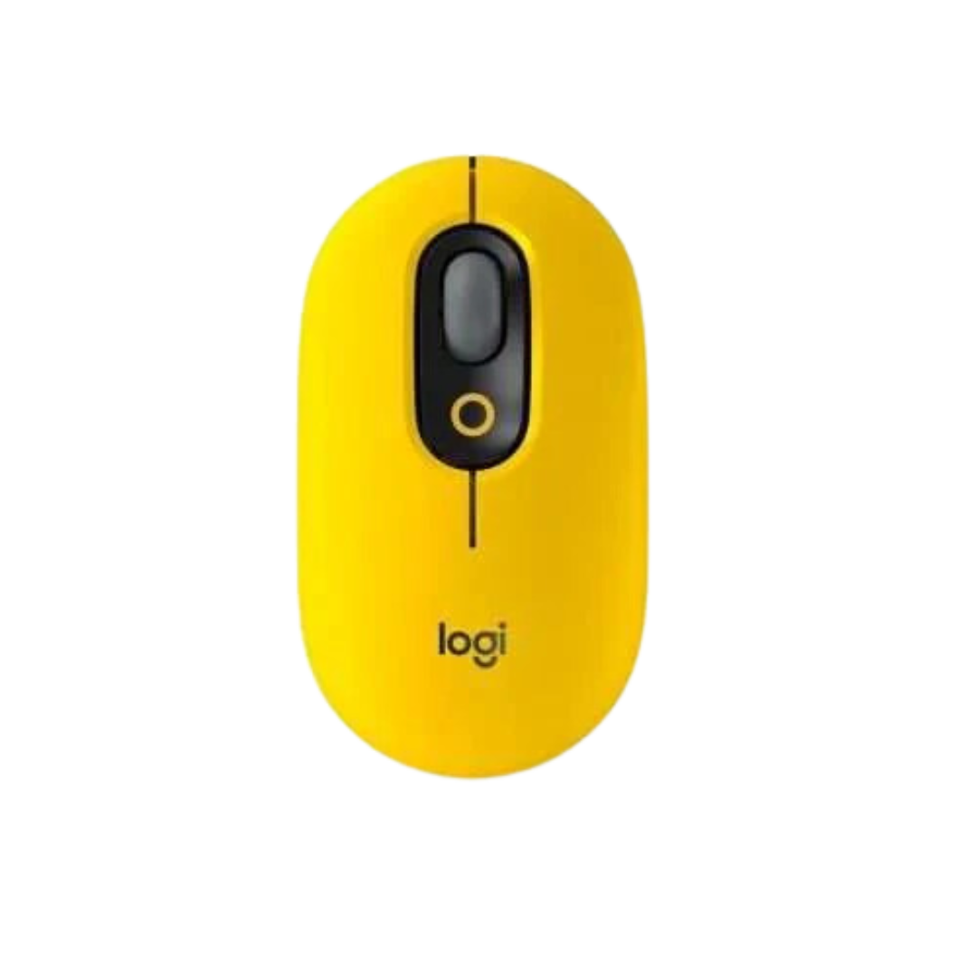 Logitech POP Mouse - Yellow (910-006514) High Precision Optical Tracking 4000 DPI Customizable Emoji Button