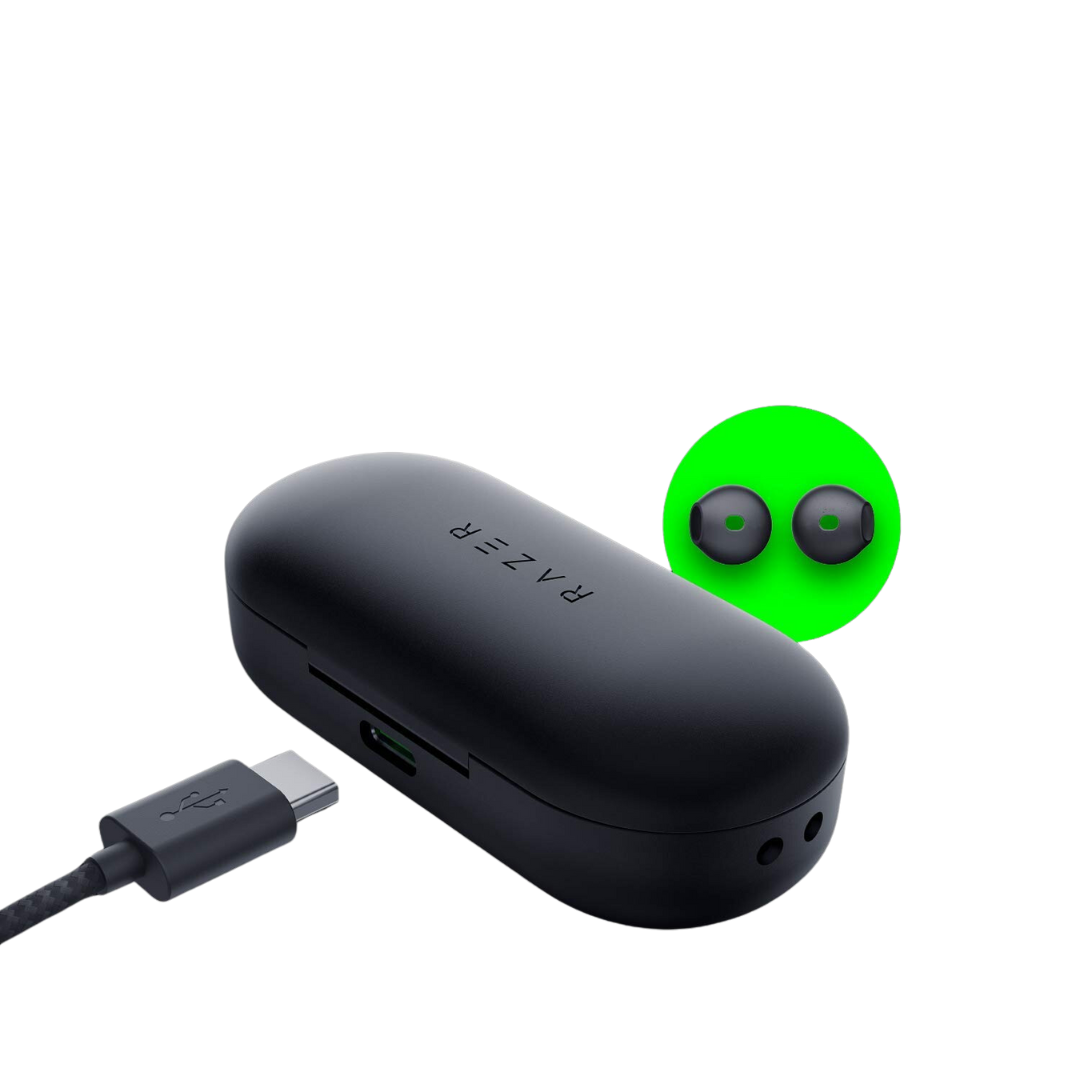 Razer Hammerhead Truly Wireless Bluetooth Earbuds - 13mm Drivers, 20Hz-20KHz Frequency, 32 Ohm Impedance