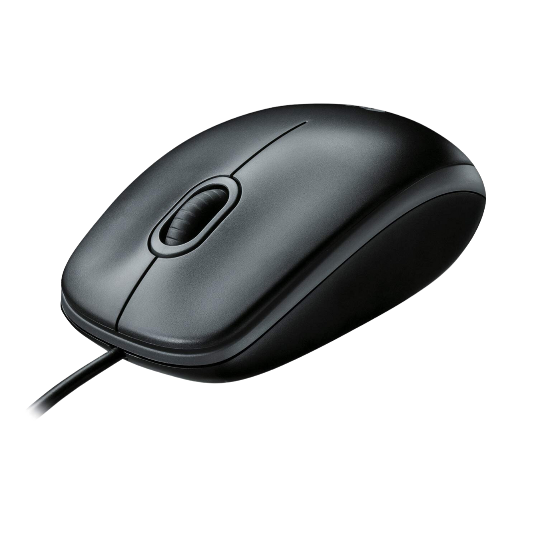 Logitech M100r Black Optical Mouse, 1000 DPI, 3 Buttons, 180 cm Cable