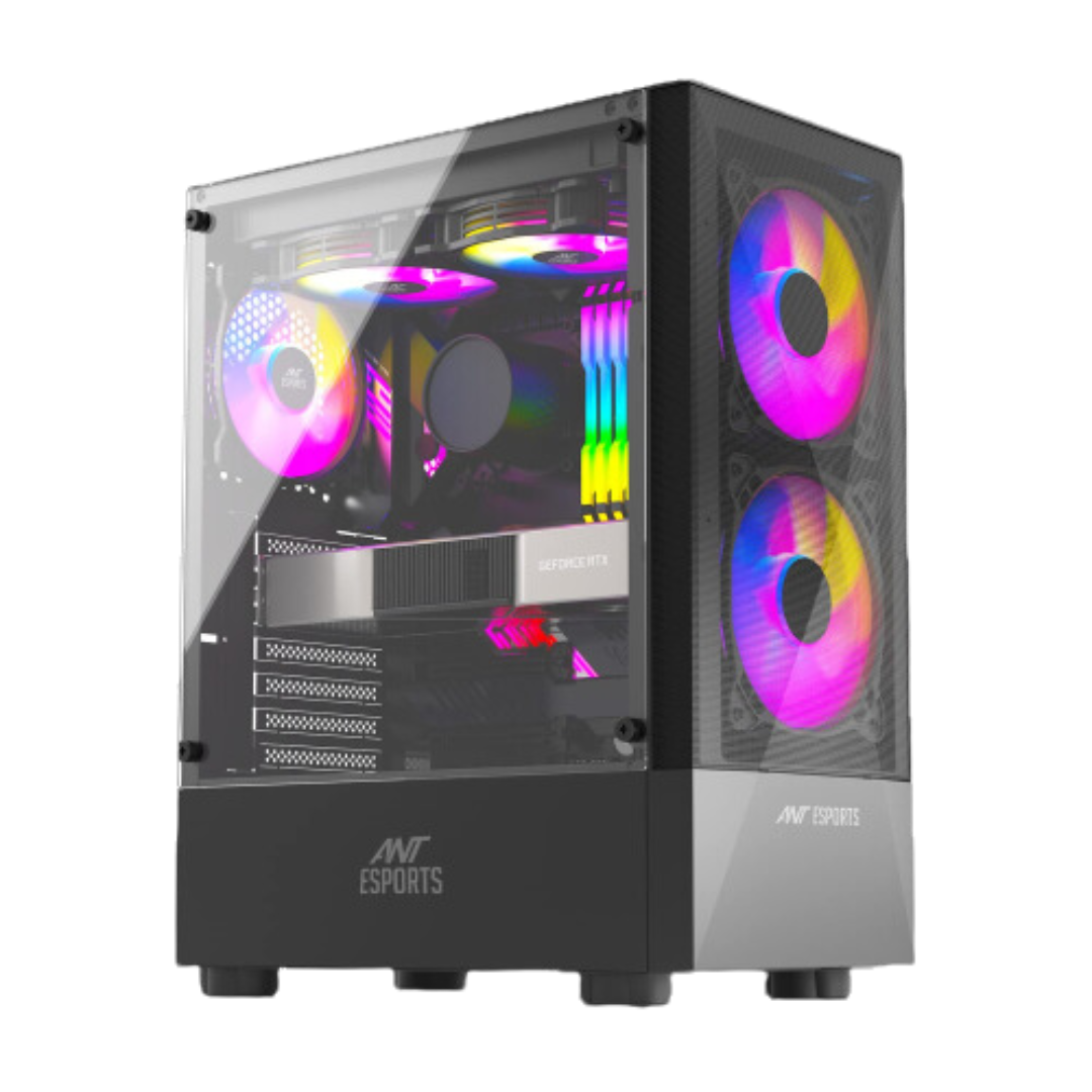 Ant Esports ICE-100 Auto RGB Mid Tower Cabinet – Shweta Computers