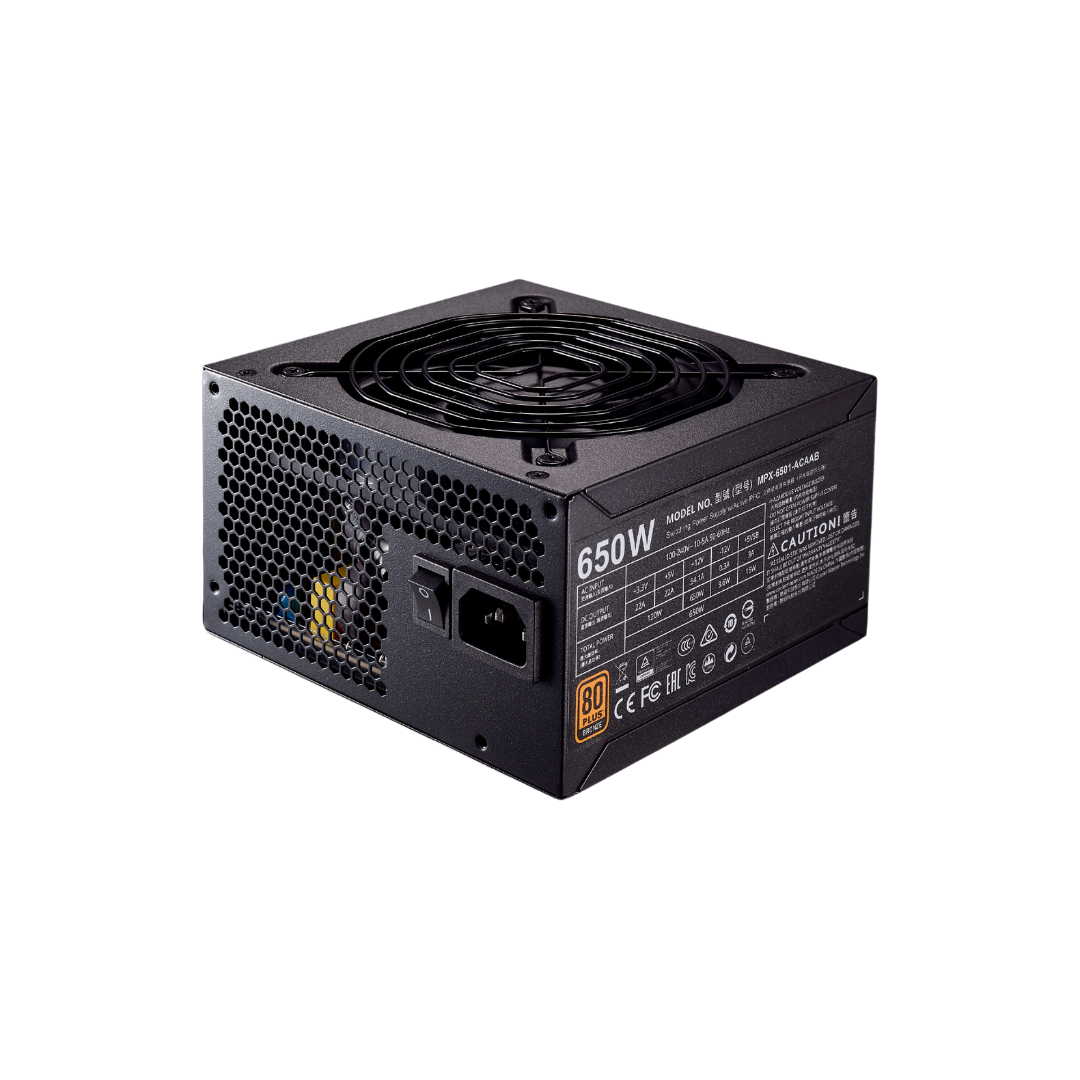 Cooler Master 650 CV 80+ Bronze Power Supply - MasterWatt 650 Semi Modular 650W with Active PFC