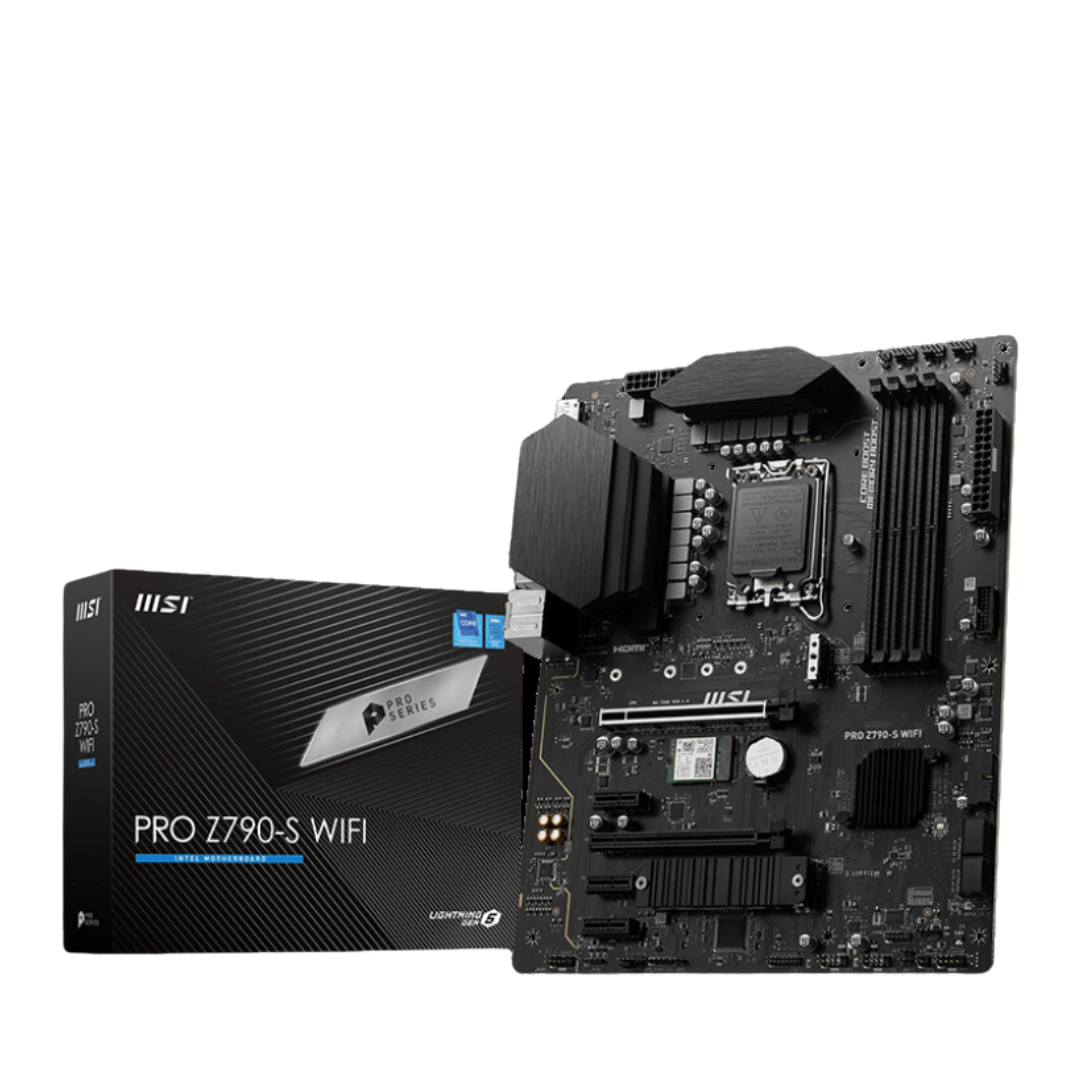 MSI PRO Z790-S WIFI ATX Motherboard - INTEL Z790, LGA 1700, DDR5 6600+(OC), PCIe 5.0, Wi-Fi 6E, Bluetooth 5.3