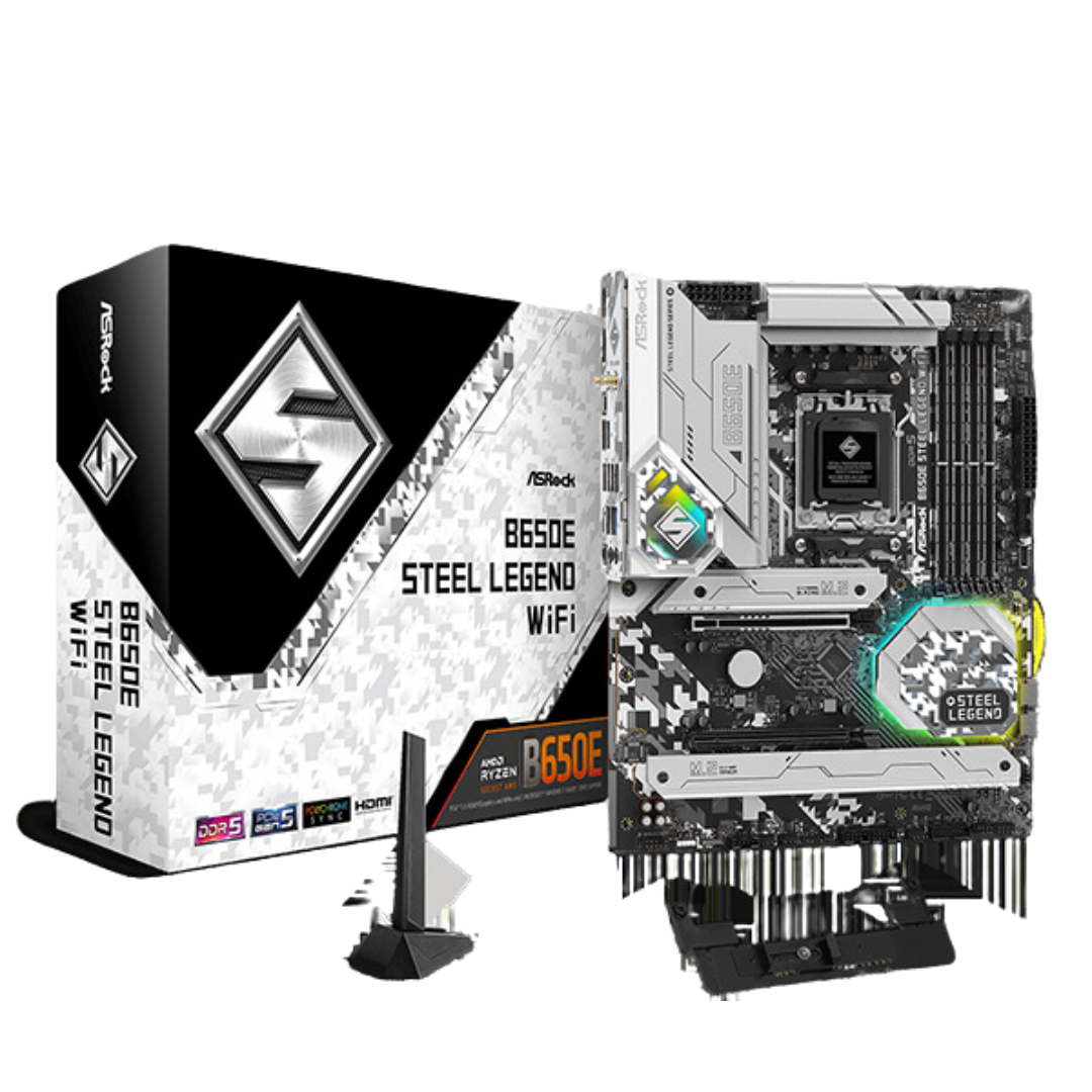 ASRock B650E Steel Legend WIFI ATX Motherboard - | Buy Online at Shwetha Computers