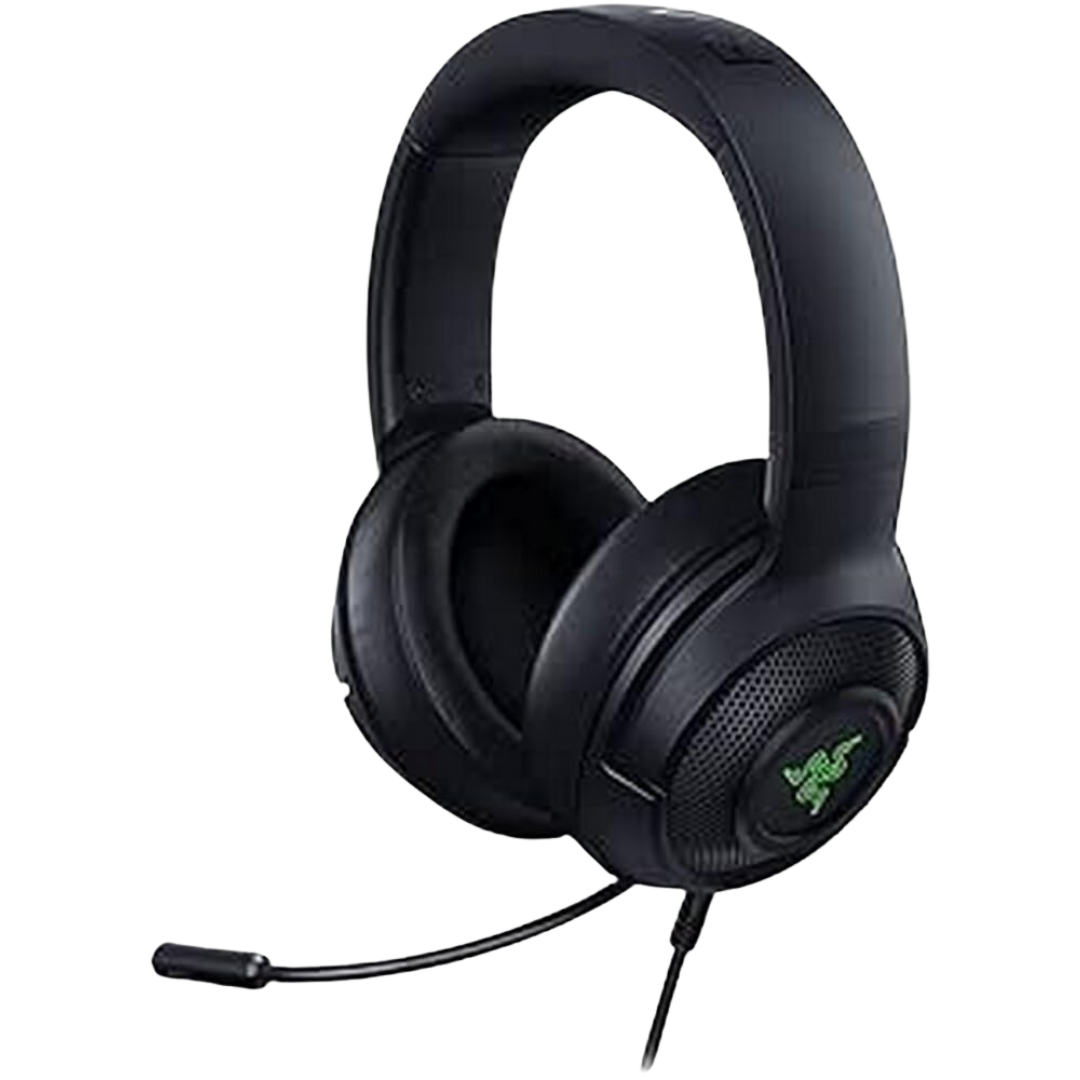 Razer Kraken V3 X USB Gaming Headset - TriForce Drivers, Oval Ear Cushions, HyperClear Cardoid Mic