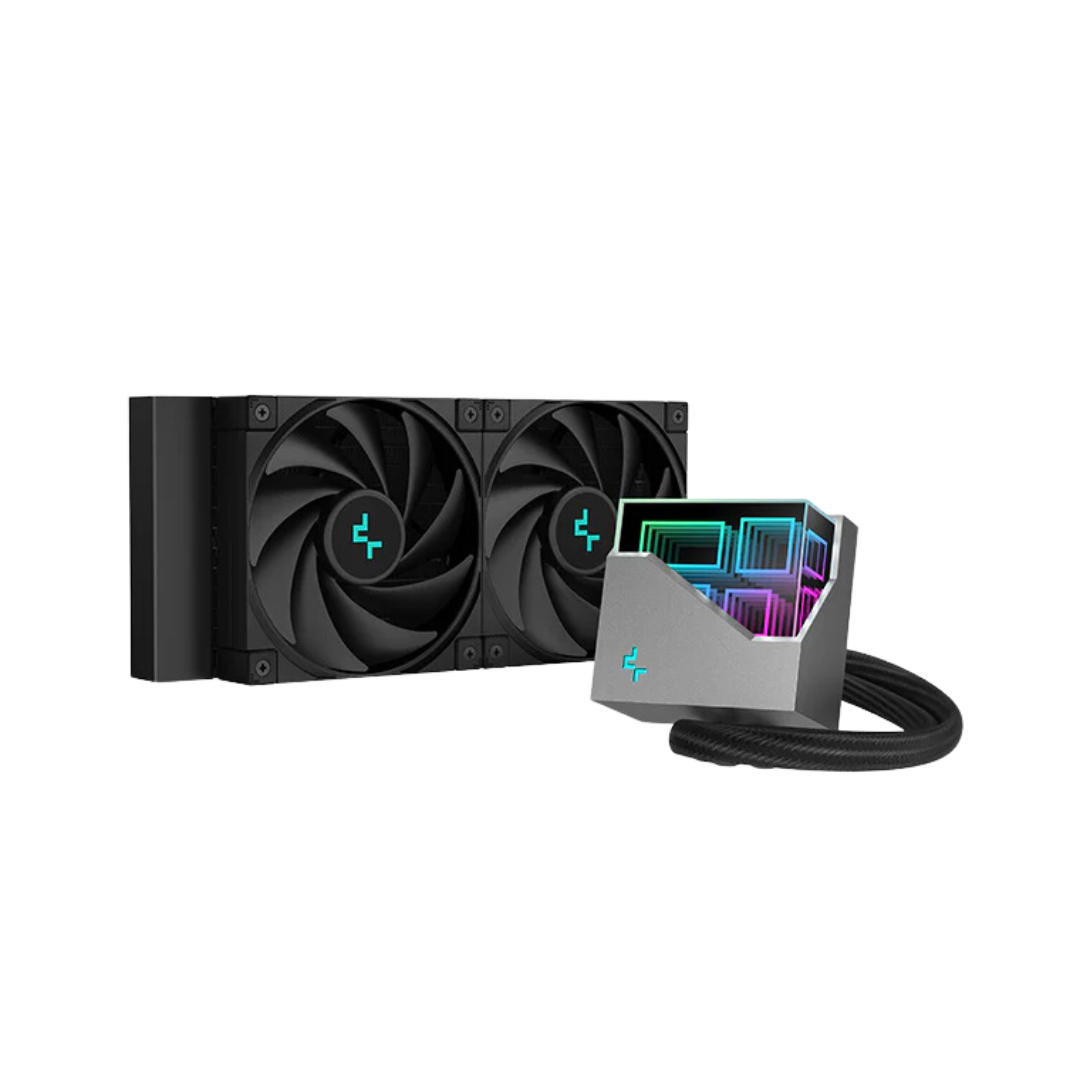 DeepCool LT520 Liquid Cooler with Addressable RGB LED - 282x120x27 mm Radiator, 410mm Tube Length, 3100 RPM Pump Speed, 85.85 CFM Fan Airflow