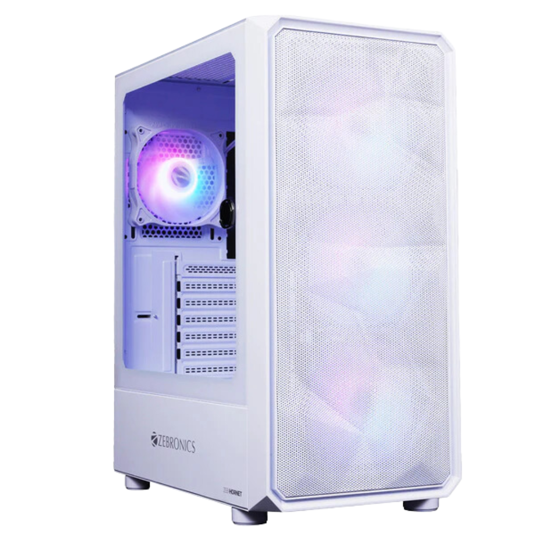 Zebronics Hornet White ATX Mid Tower Computer Case